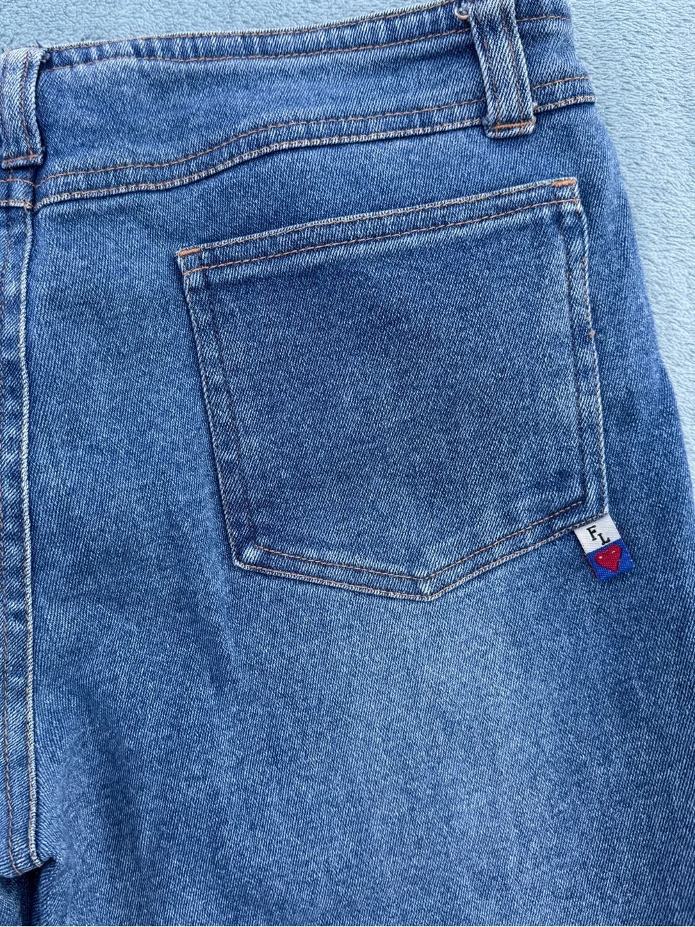 French Laundry Blue Lace-Up Stretch Flare Jeans size 9